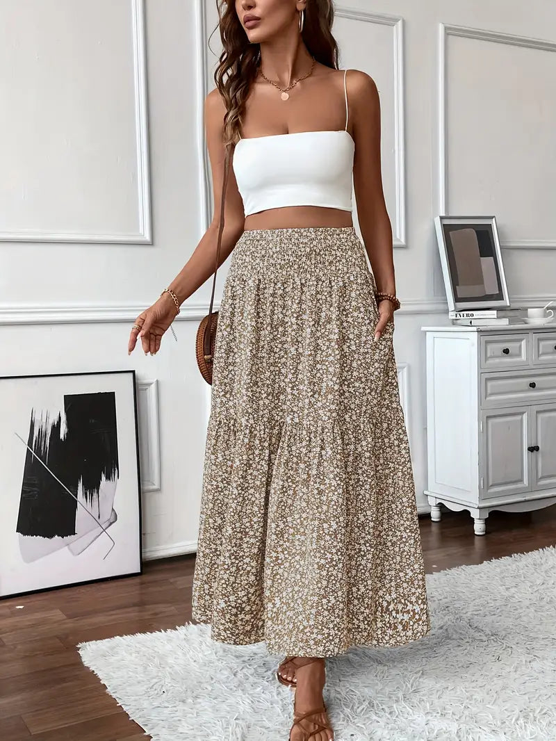 Elena Ditsy Floral Skirt - Riviera London