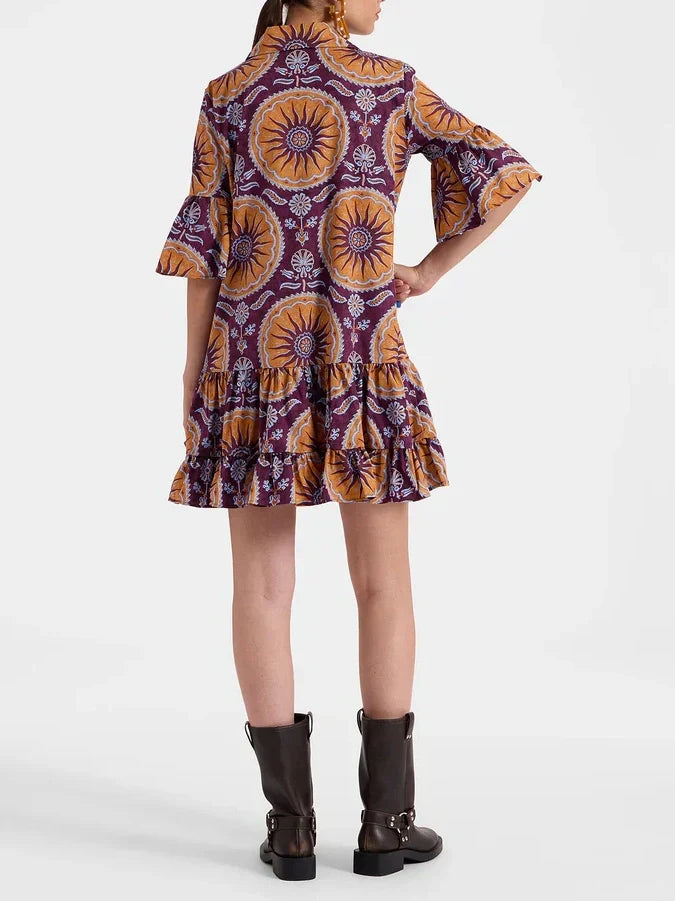 Dropped Waist Tiered Mini Dress - Riviera London