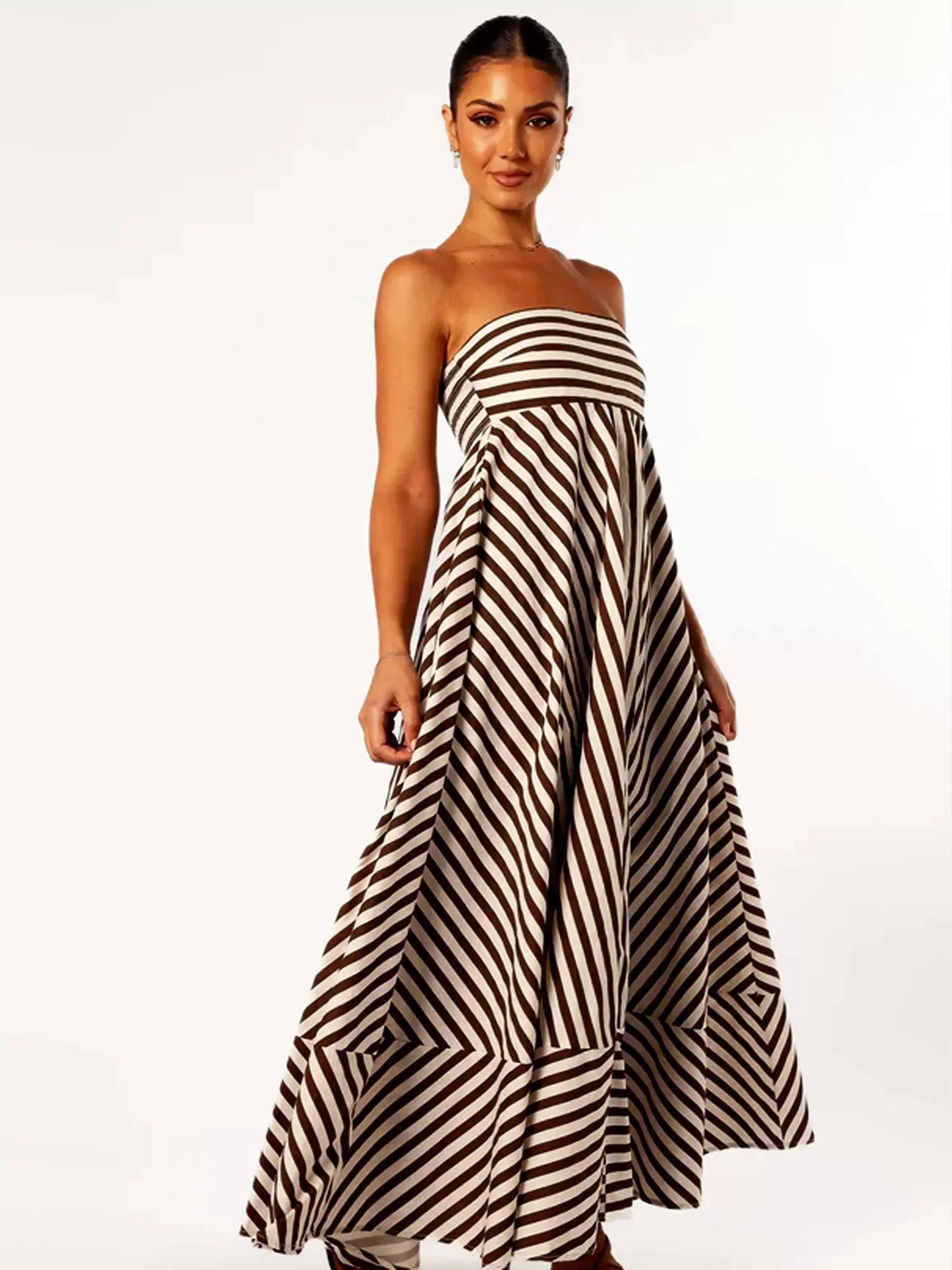 Nocturnal Charm Ruched Maxi Dress - Riviera London