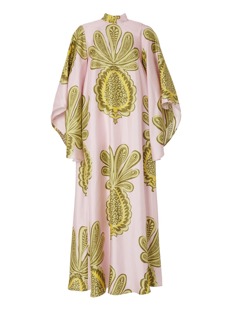 Tropical Big Pineapple Print Maxi Dress - Riviera London