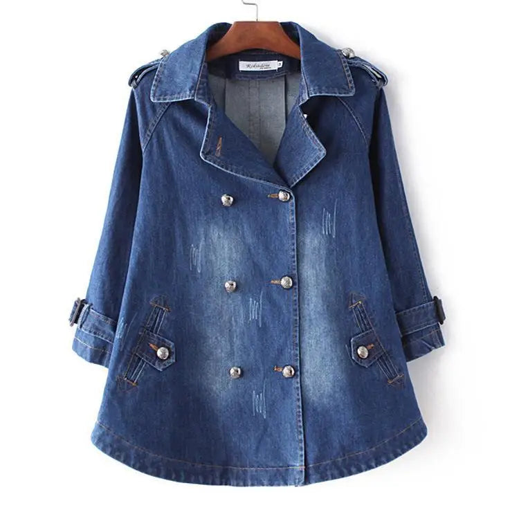 Everyday Denim Cape Coat - Riviera London