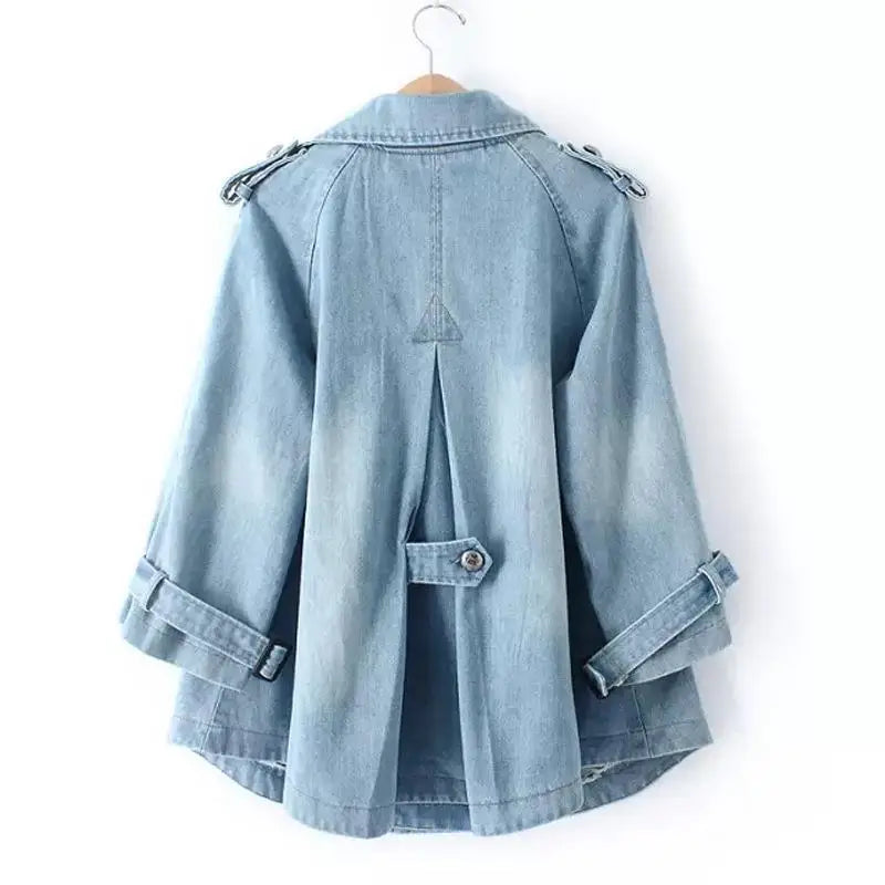 Everyday Denim Cape Coat - Riviera London