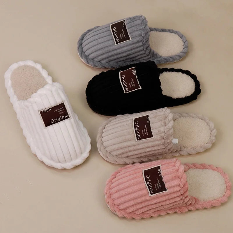 Haven Corduroy Slippers - five colours laid out