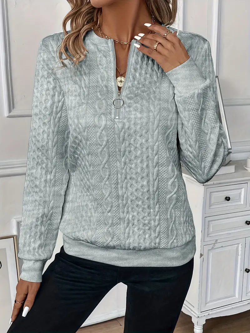 Amy | Sweater with Zipper - Riviera London