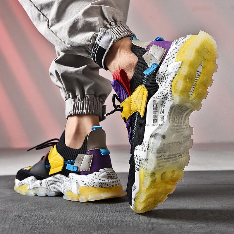 Graffiti Breathable Mesh Casual Sneakers - Riviera London