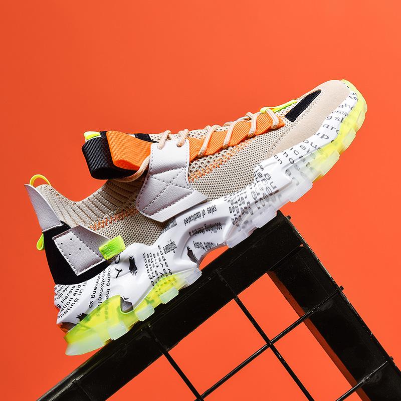 Graffiti Breathable Mesh Casual Sneakers - Riviera London