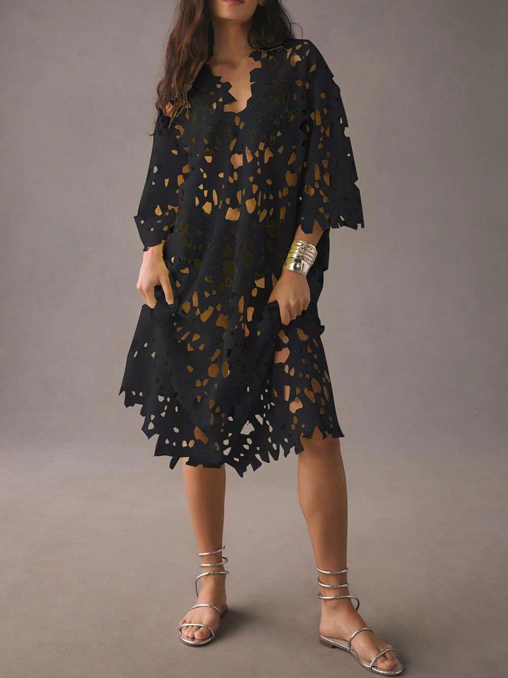 Cover Up Lace Beach Midi Dress - Riviera London
