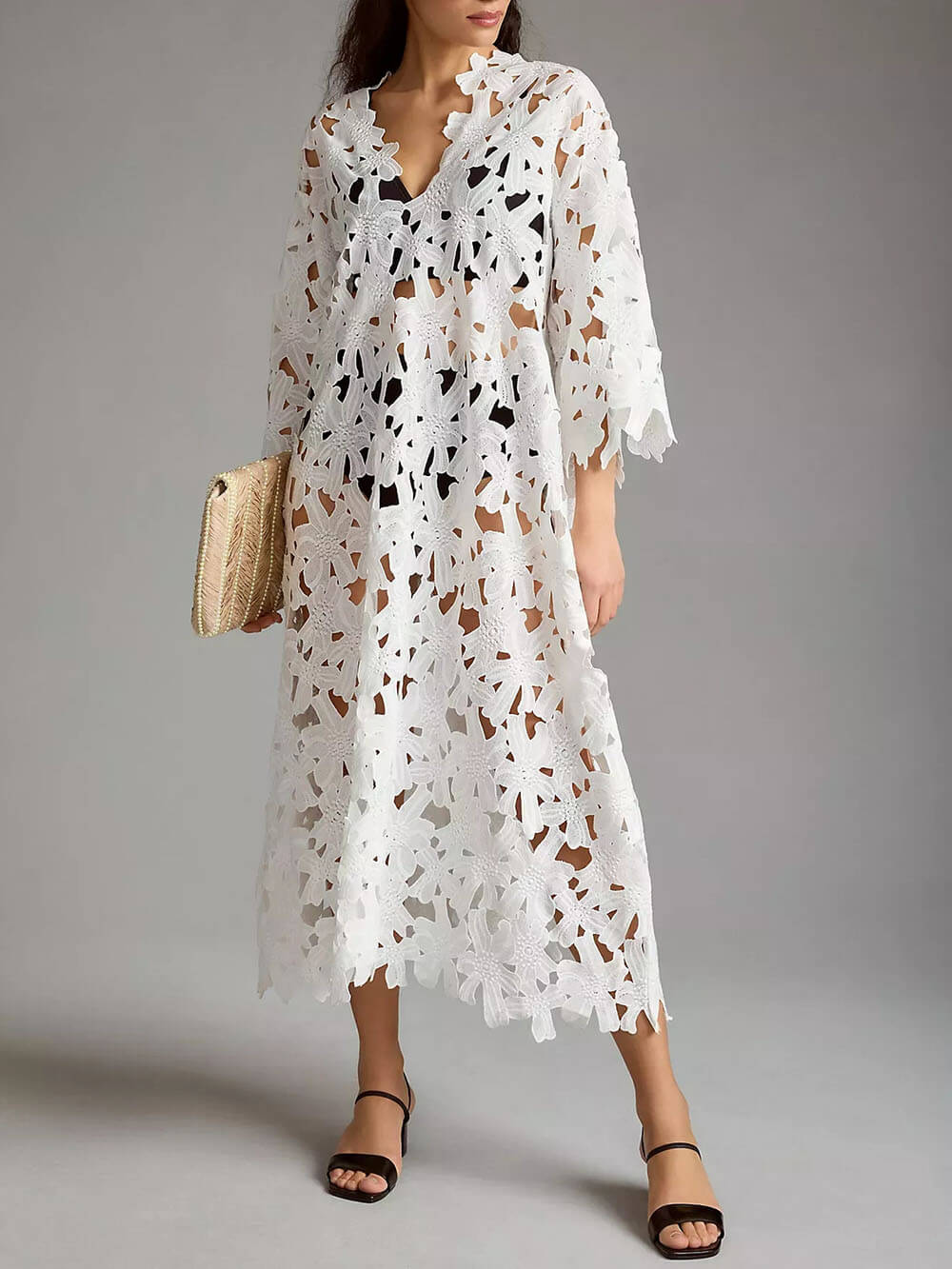 Cover Up Lace Beach Midi Dress - Riviera London