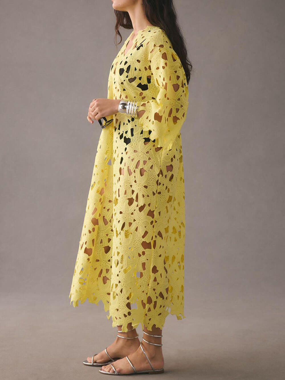 Cover Up Lace Beach Midi Dress - Riviera London