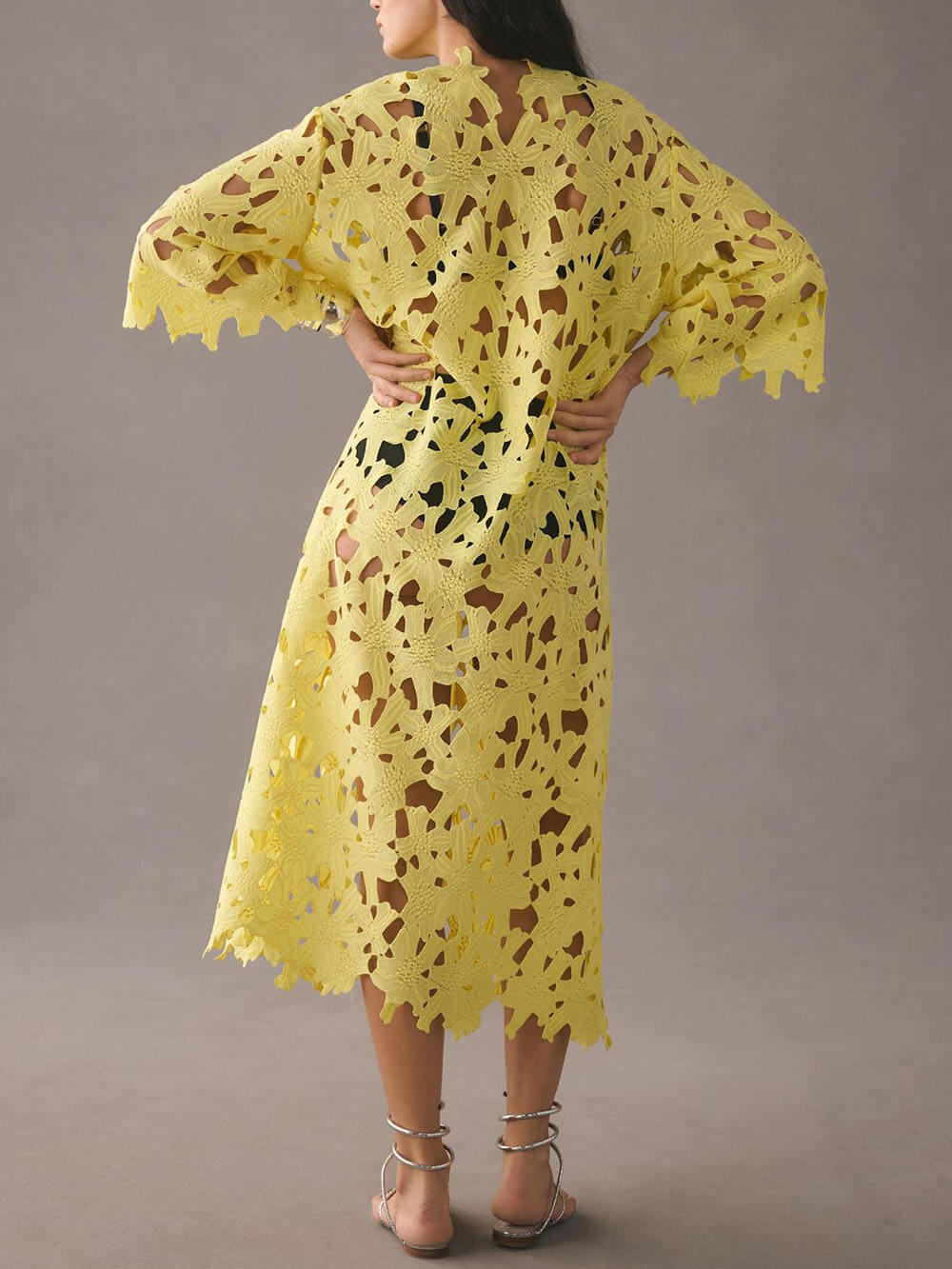 Cover Up Lace Beach Midi Dress - Riviera London
