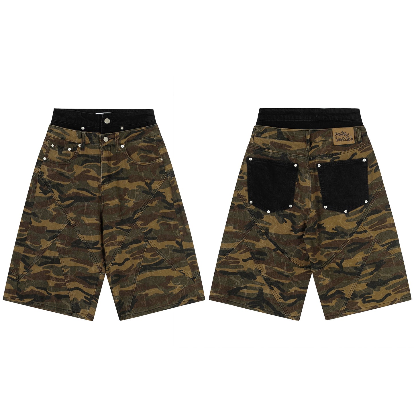 Omirad Camo Panel Cargo Shorts