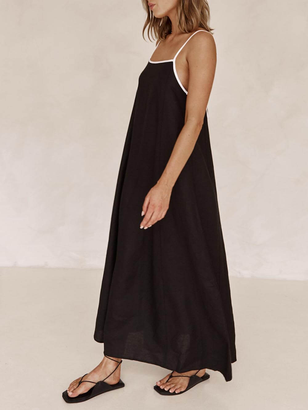 A-line Summer Vibe Contrasting Suspender Dress - Riviera London