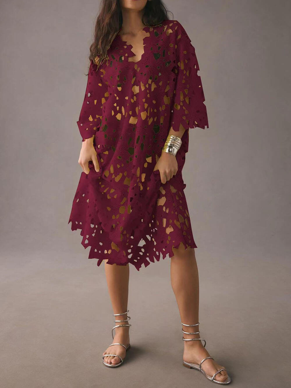 Cover Up Lace Beach Midi Dress - Riviera London