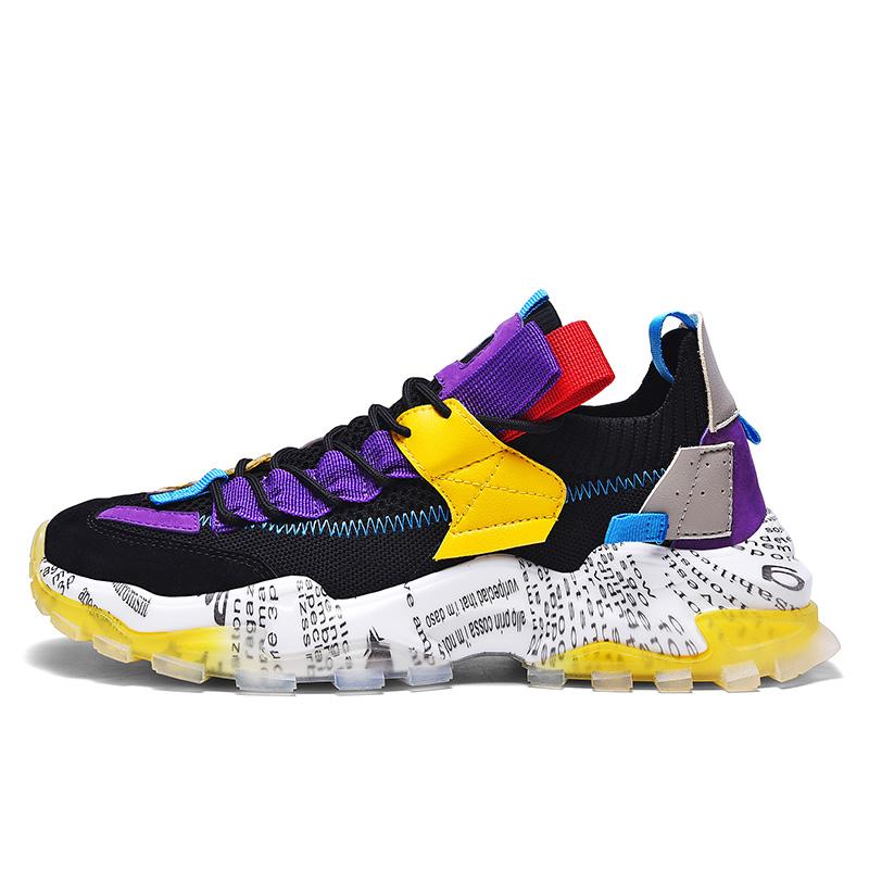 Graffiti Breathable Mesh Casual Sneakers - Riviera London
