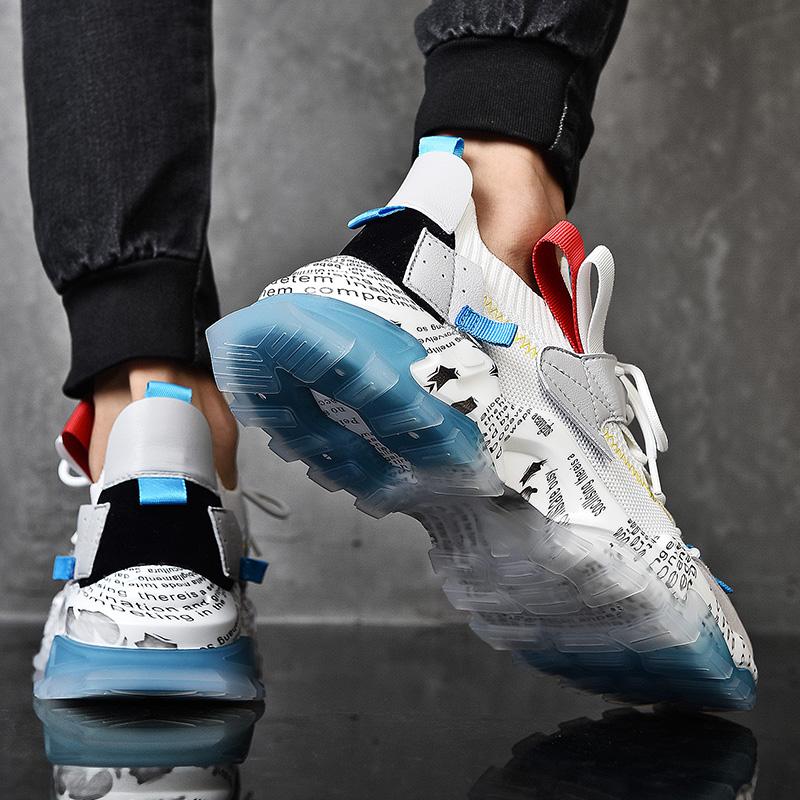 Graffiti Breathable Mesh Casual Sneakers - Riviera London