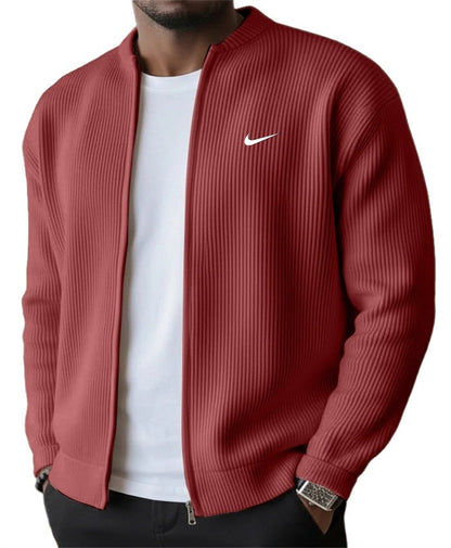 Ribbed Zip Cardigan
