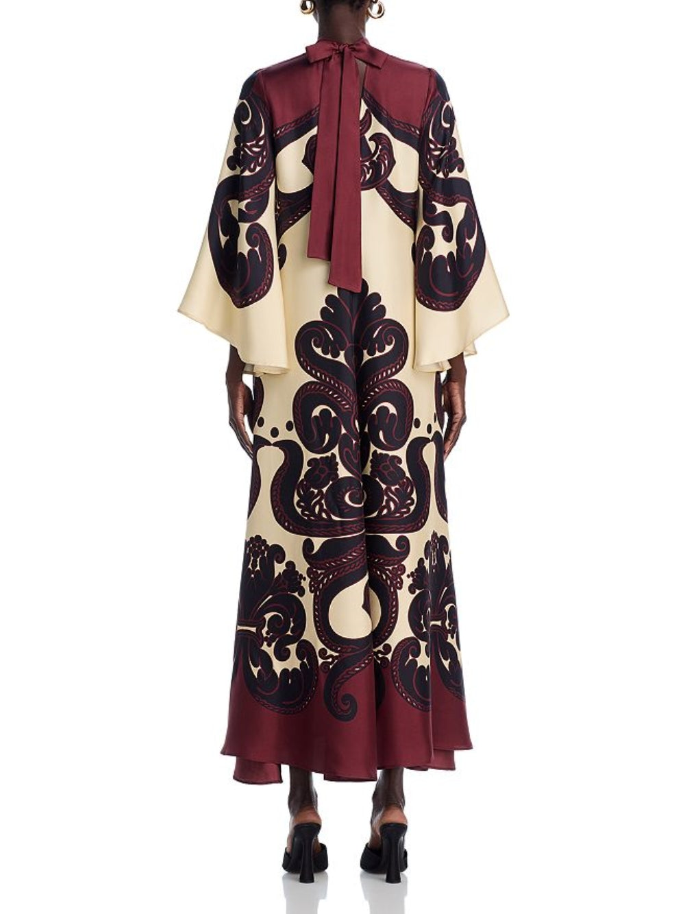 Elegance Ease Stunning Grenadilla Print Maxi Dress - Riviera London