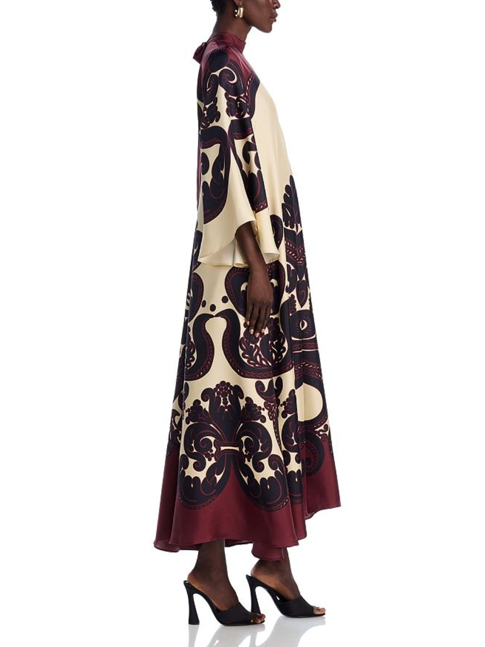 Elegance Ease Stunning Grenadilla Print Maxi Dress - Riviera London