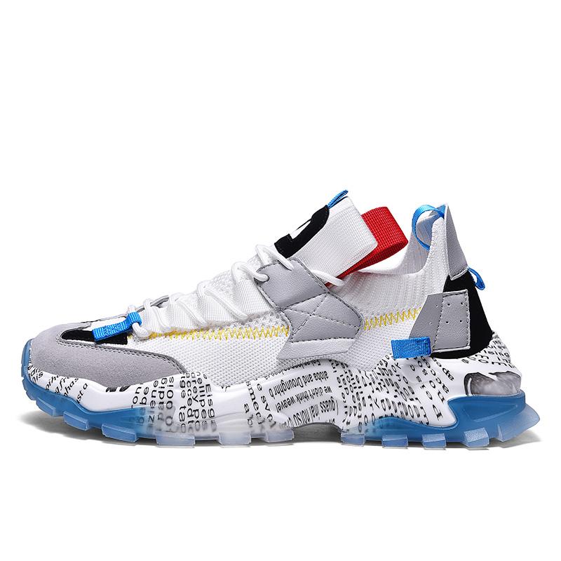 Graffiti Breathable Mesh Casual Sneakers - Riviera London