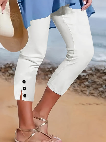 Clara Polished Stretch Capri - Riviera London