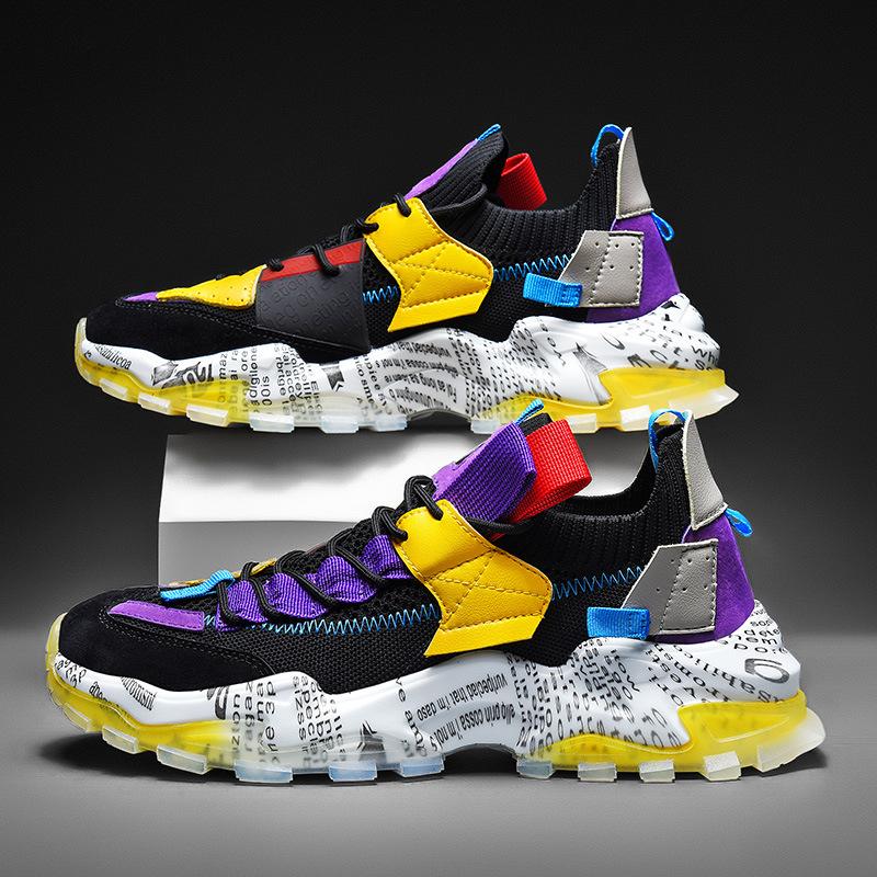 Graffiti Breathable Mesh Casual Sneakers - Riviera London
