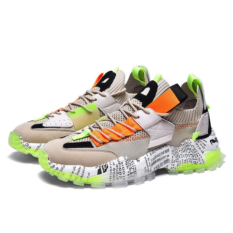 Graffiti Breathable Mesh Casual Sneakers - Riviera London