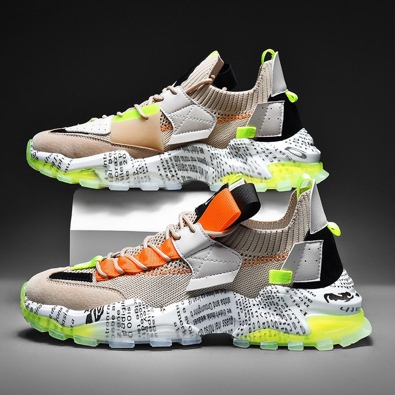 Graffiti Breathable Mesh Casual Sneakers - Riviera London