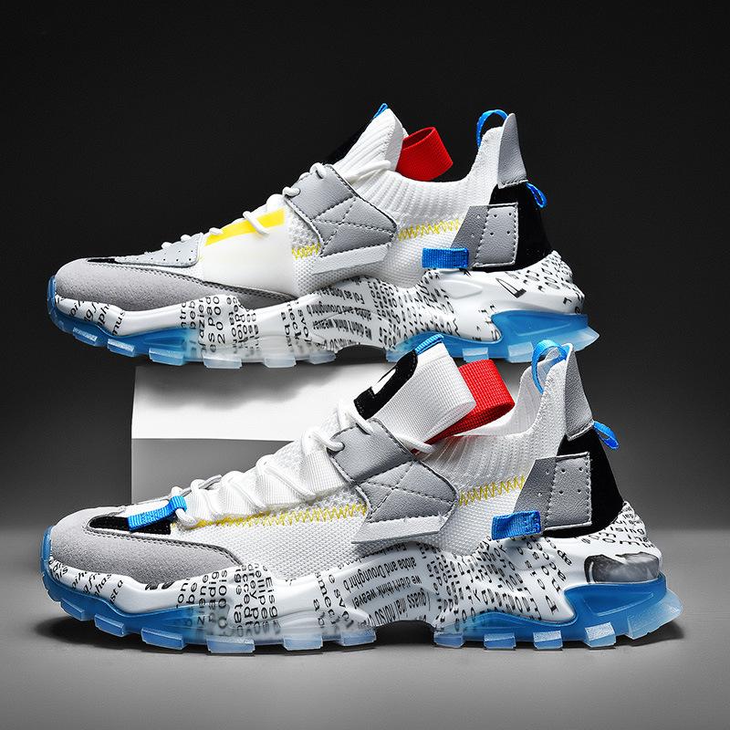Graffiti Breathable Mesh Casual Sneakers - Riviera London