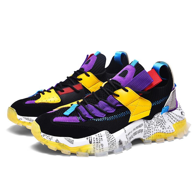 Graffiti Breathable Mesh Casual Sneakers - Riviera London