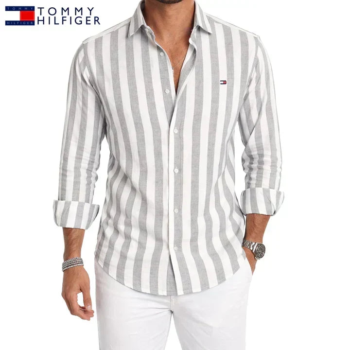 Tenby Striped Linen Shirt