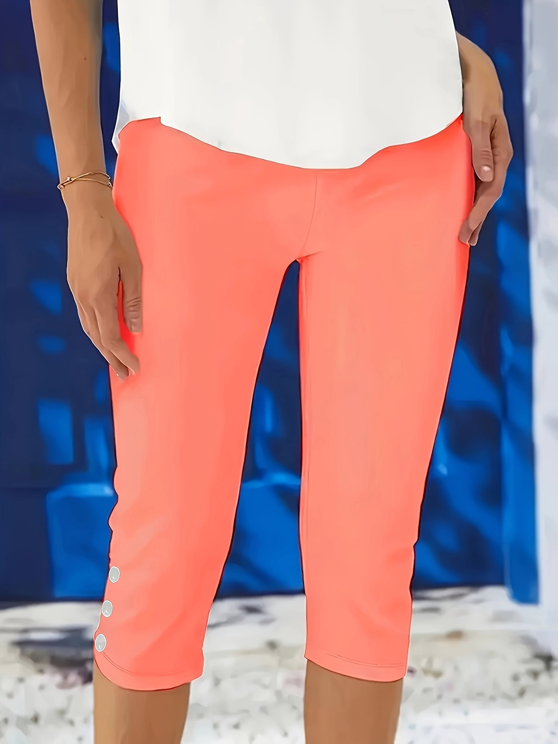 Clara Polished Stretch Capri - Riviera London