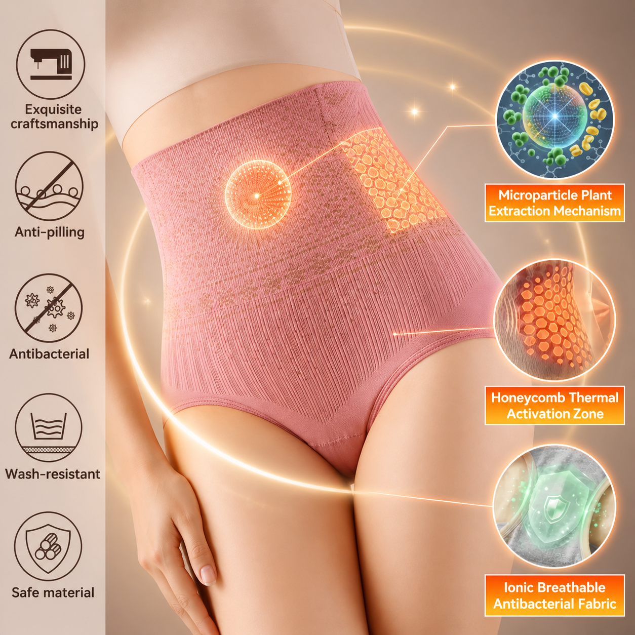 4-in-1 Shaping and Fat-Burning Microfiber Short