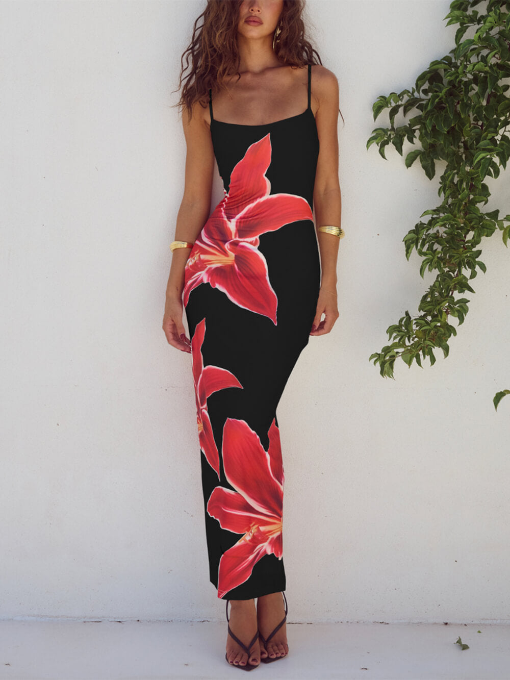 Abstract Unforgettable Floral Print Maxi Dress - Riviera London