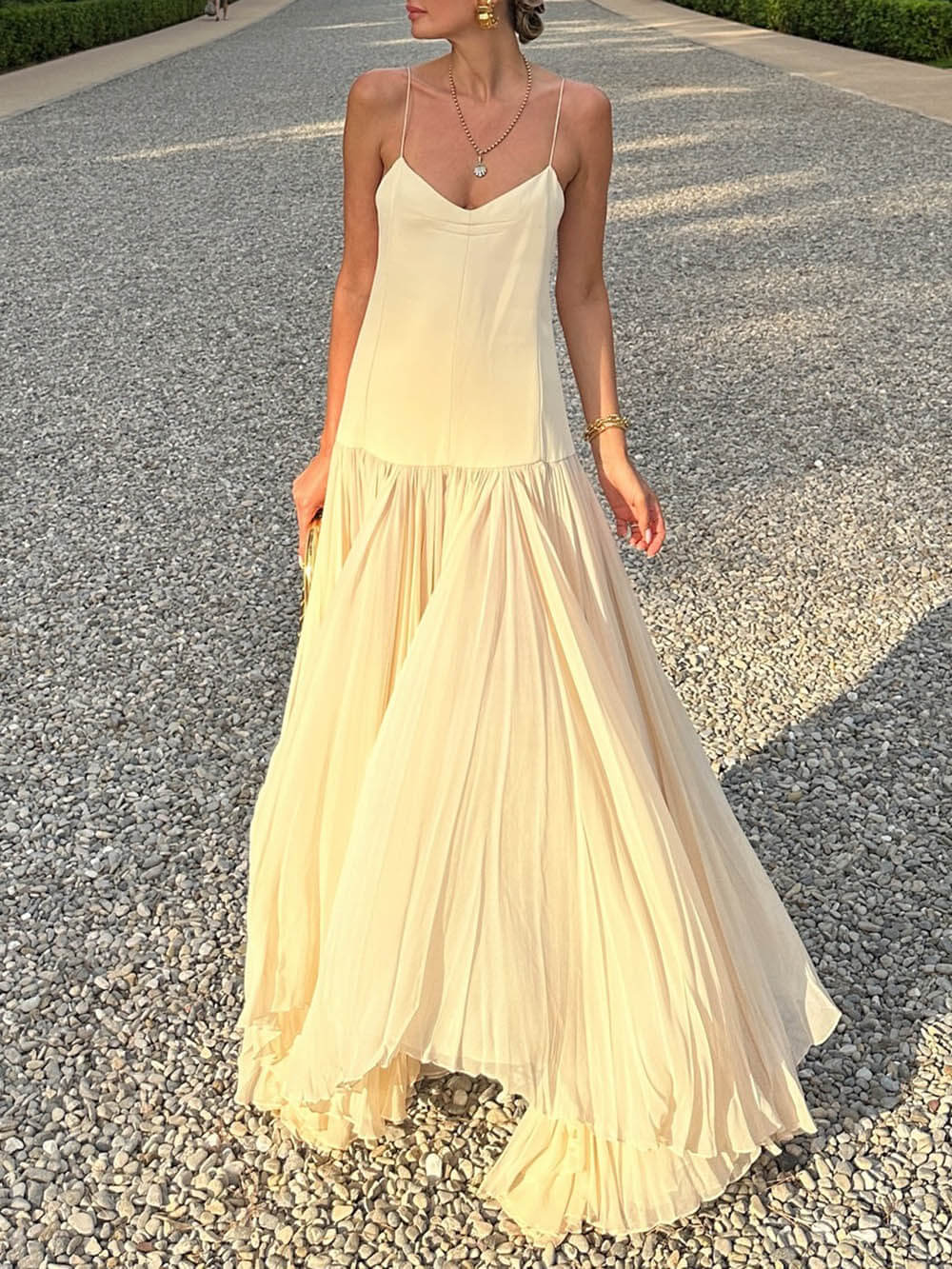 Strappy Drop Waist Irregular Dress - Riviera London