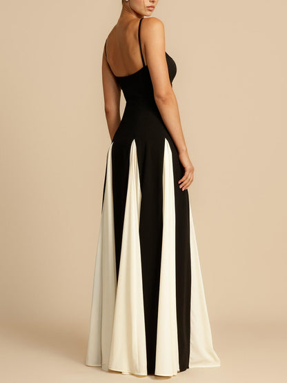 Elegance Panelled Tulle A-line Slip Maxi Dress - Riviera London