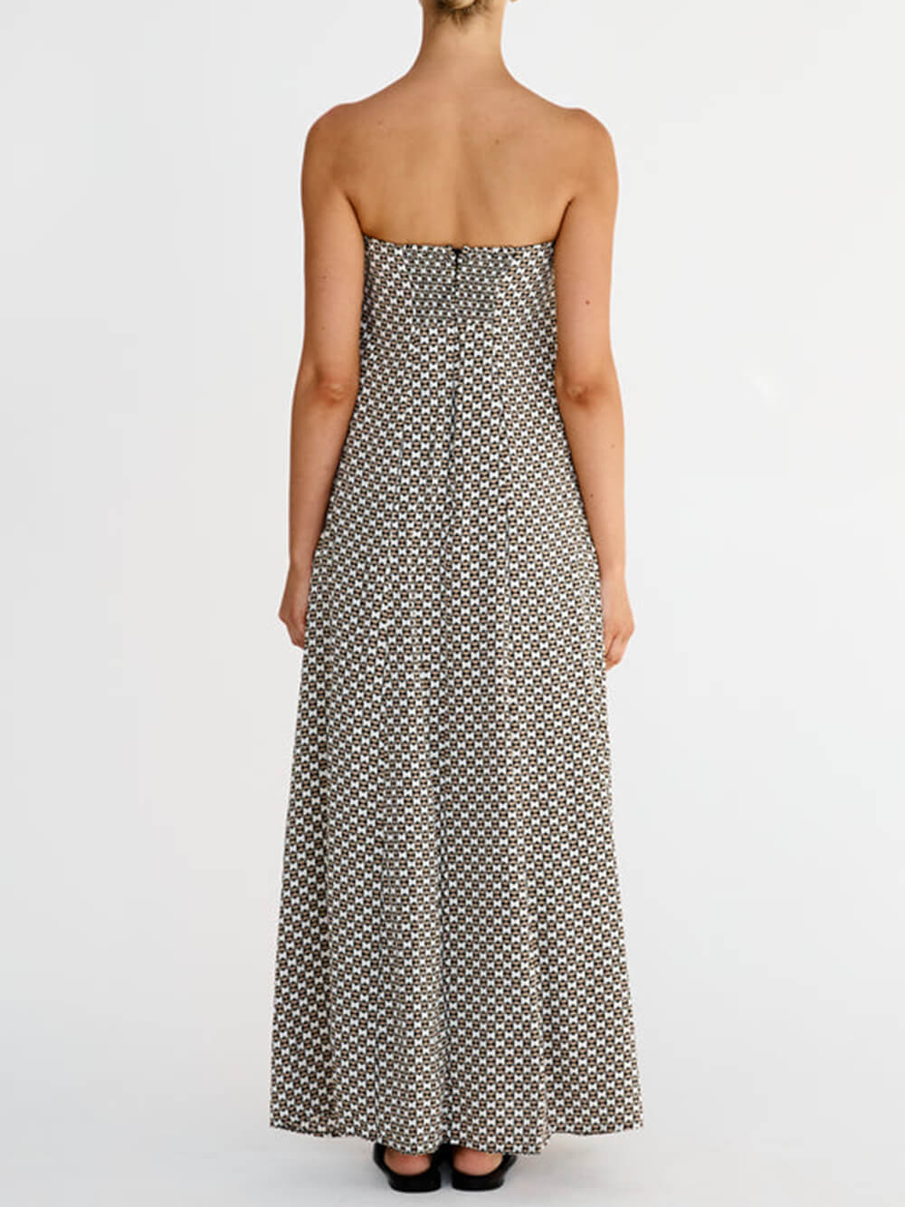 Bohemian Diamond Print Maxi Dress - Riviera London