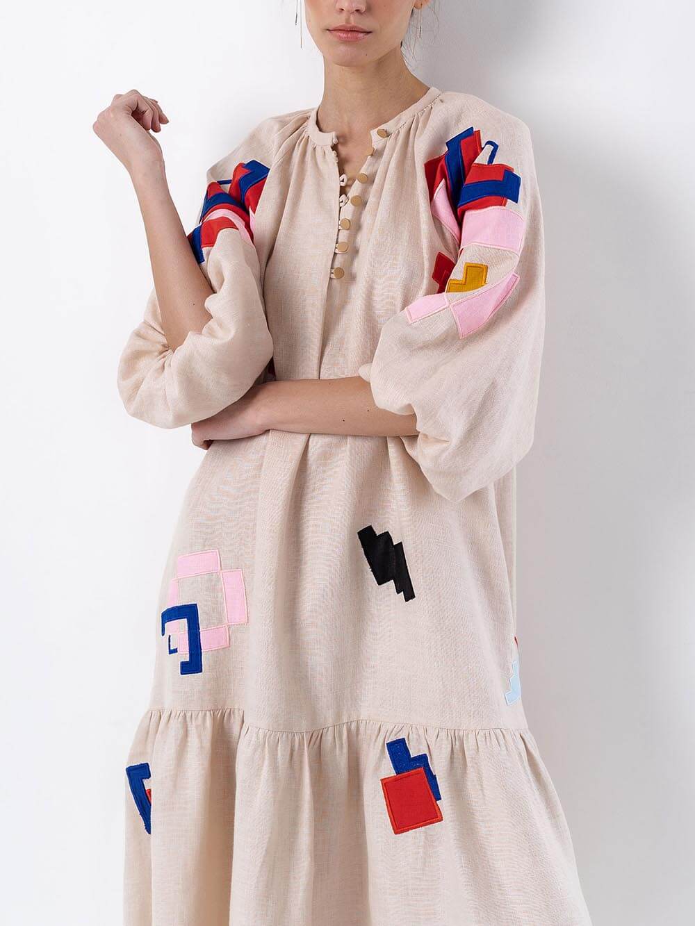 Unique Ethnic Printed Lightweight Maxi Dress - Riviera London