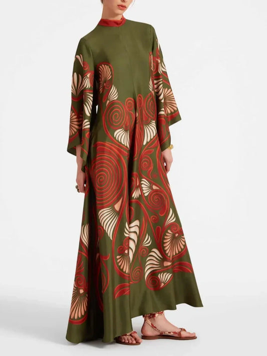 Elegance Dazzling Print Maxi Dress - Riviera London