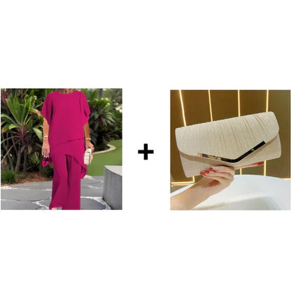 Charming Top & Wide Pants Set