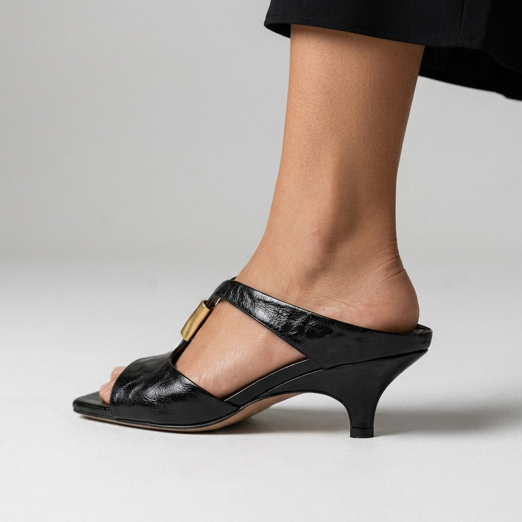 Verity Kitten Heel Mules