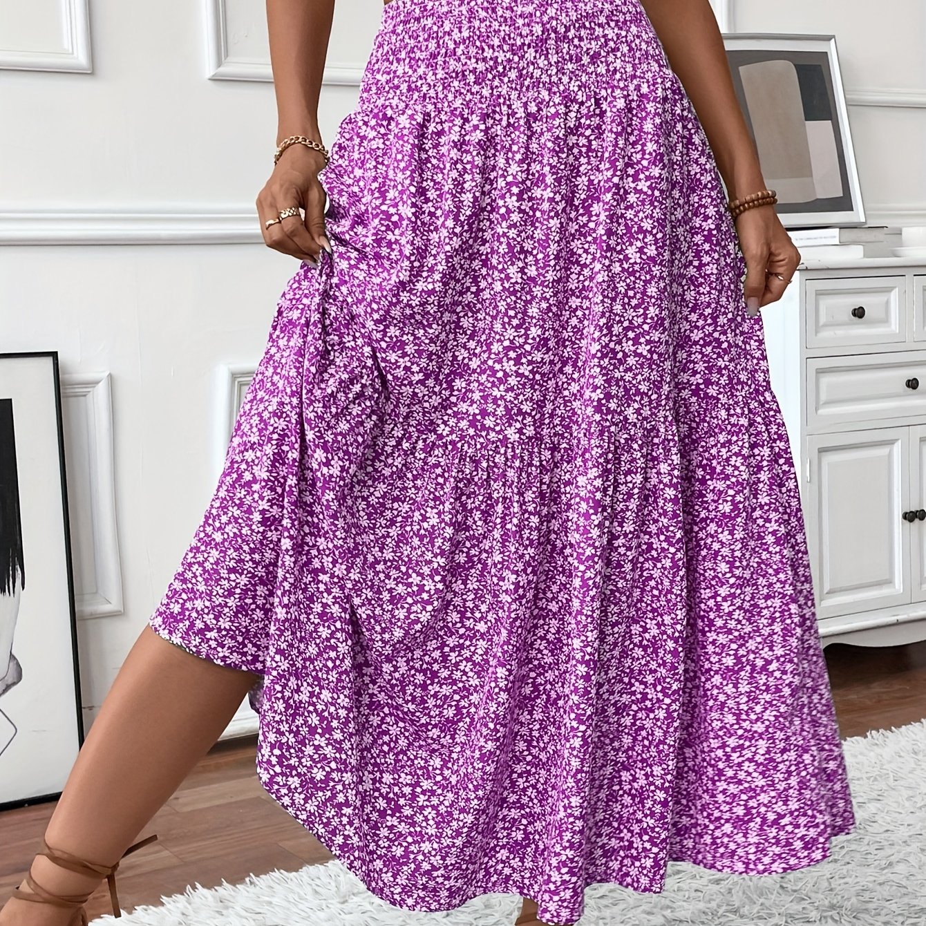 Elena Ditsy Floral Skirt - Riviera London