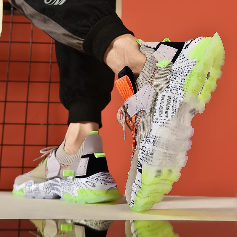 Graffiti Breathable Mesh Casual Sneakers - Riviera London