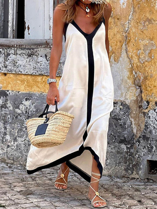 Suspender Colorblock Midi Dress - Riviera London