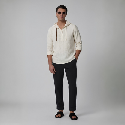 Bergen Hooded Linen Shirt