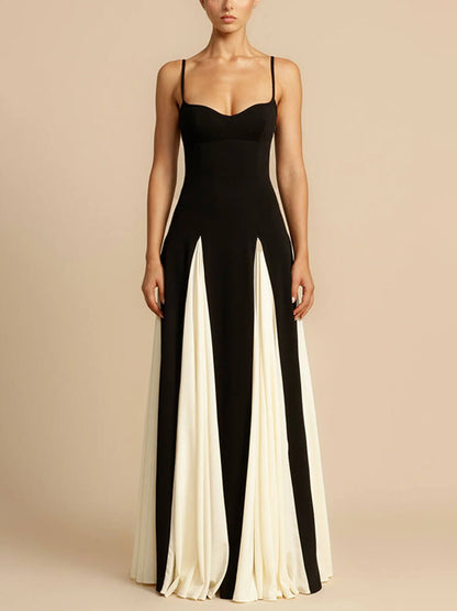 Elegance Panelled Tulle A-line Slip Maxi Dress - Riviera London