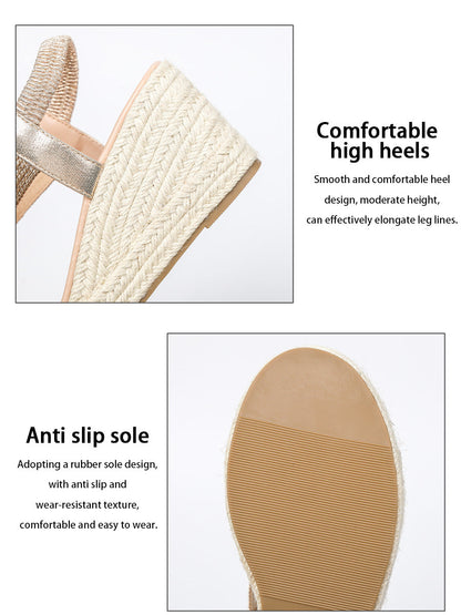 Braided Wedge Sandals