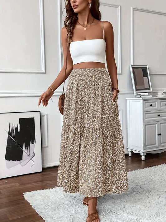 Elena Ditsy Floral Skirt - Riviera London