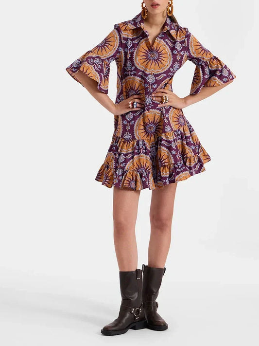Dropped Waist Tiered Mini Dress - Riviera London
