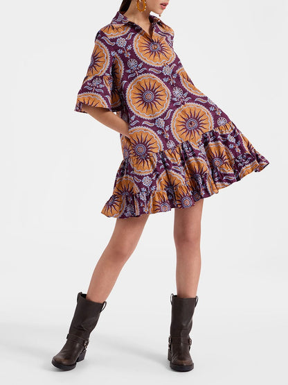 Dropped Waist Tiered Mini Dress - Riviera London