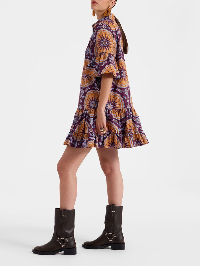 Dropped Waist Tiered Mini Dress - Riviera London